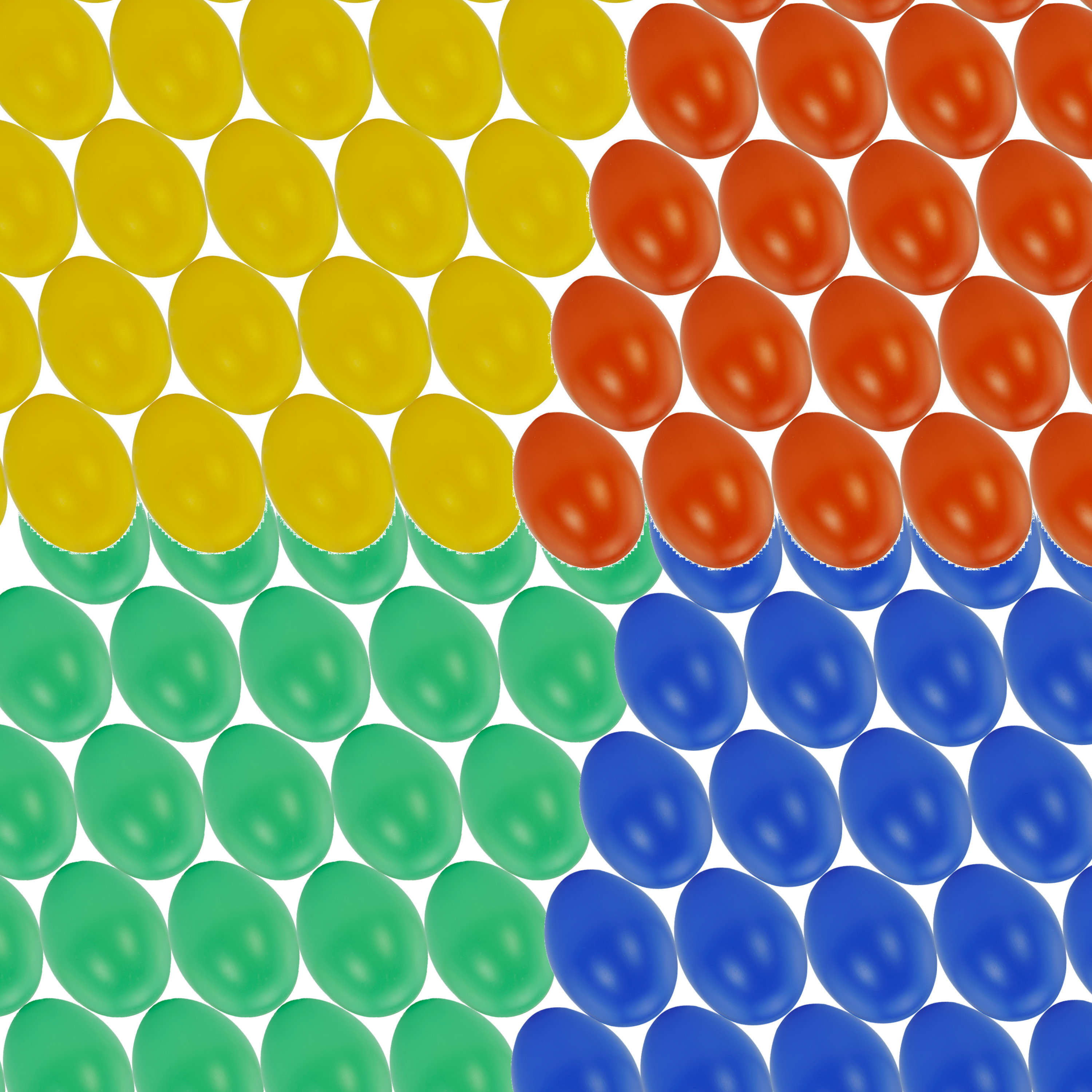 100x stuks multi-color hobby knutselen paaseieren van plastic 4.5 cm -