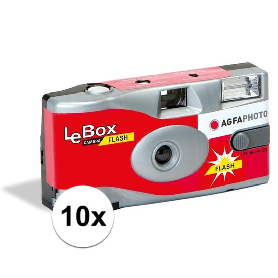 10x Bruiloft/vrijgezellenfeest wegwerp camera 27 kleuren fotos met flits - Weggooi fototoestel/cameras