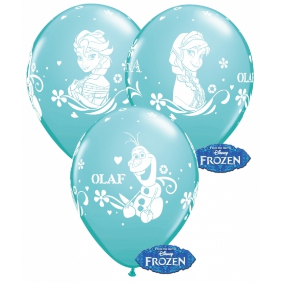 18x Blauwe Disney Frozen party ballonnen