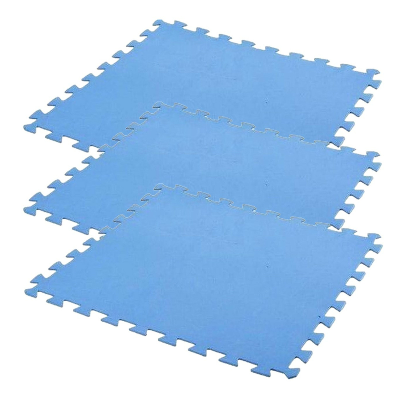 18x stuks Foam puzzelmat zwembadtegels/fitnesstegels blauw 50 x 50 cm
