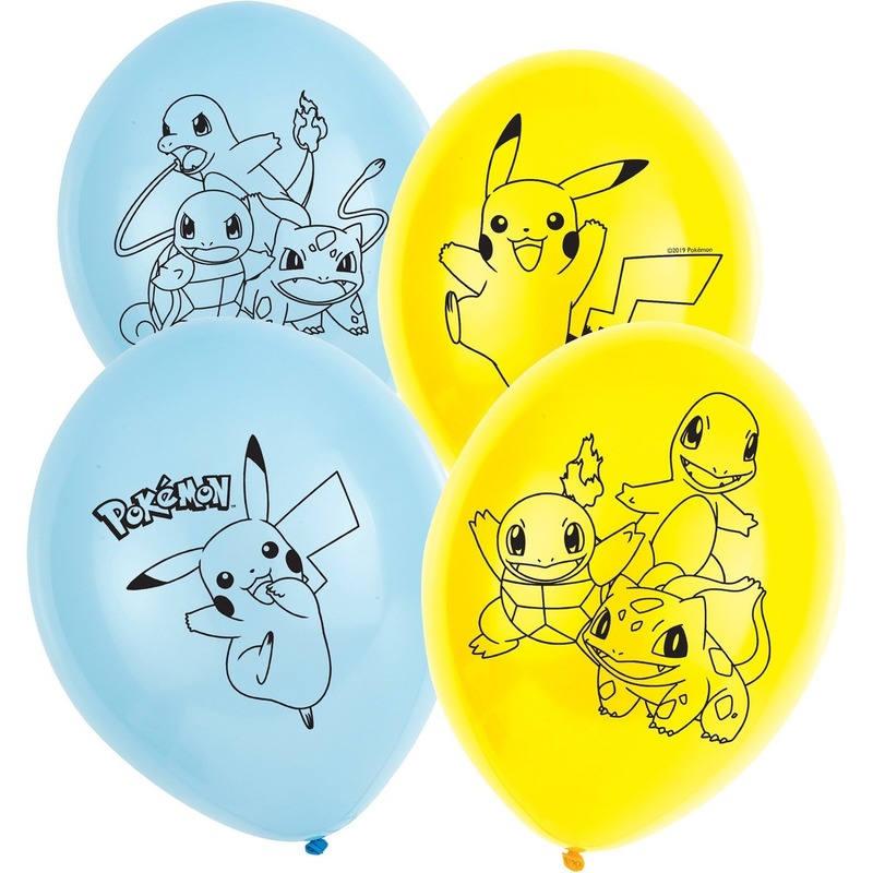 18x stuks Pokemon thema party ballonnen -