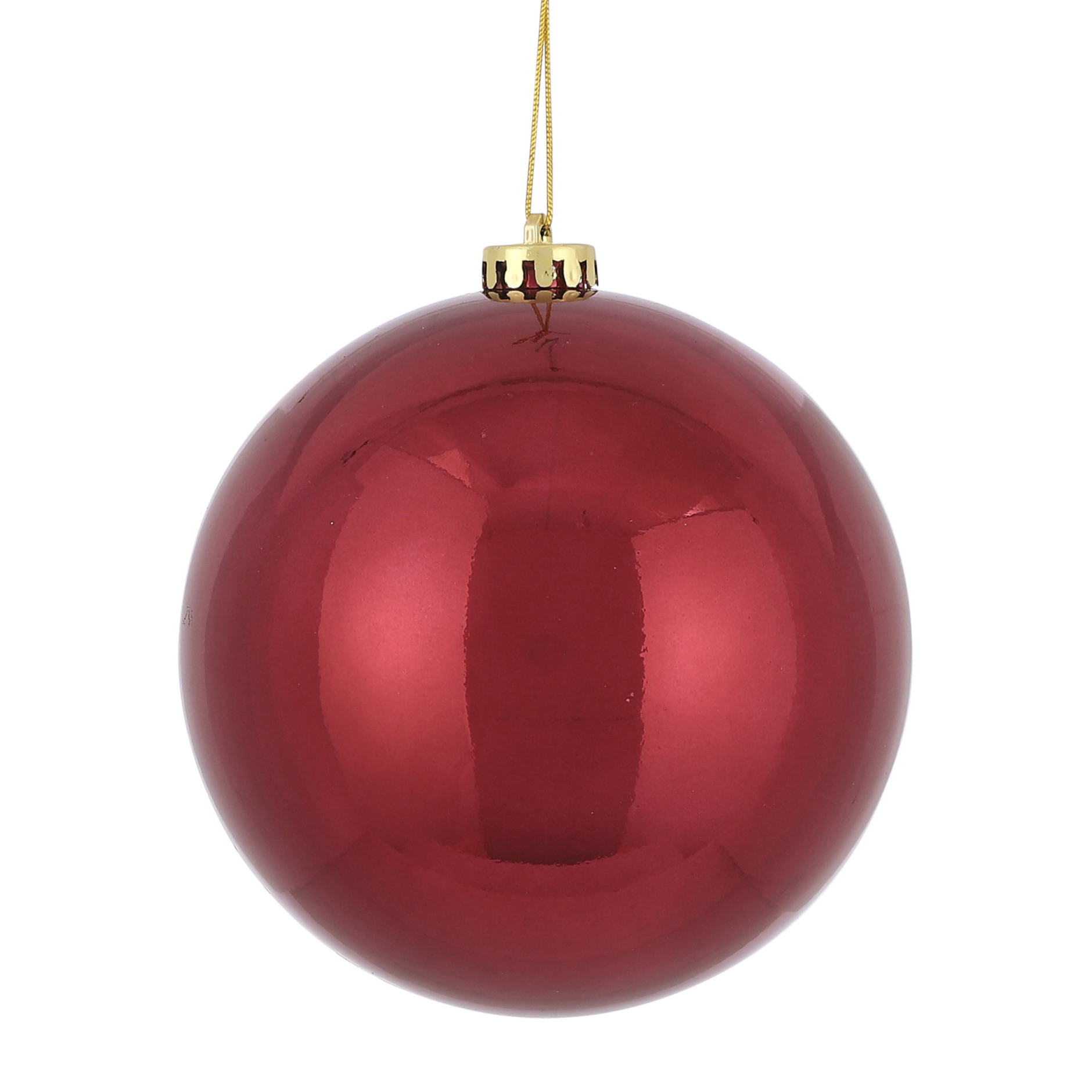 1x Grote kunststof kerstballen donkerrood 15 cm -
