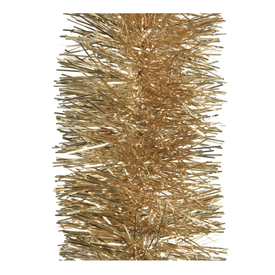 1x stuks kerstboom slingers/lametta guirlandes camel bruin 270 x 10 cm -
