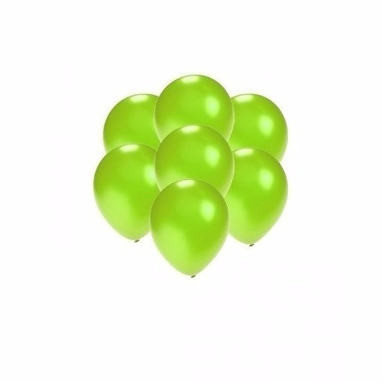 200x Mini ballonnen groen metallic -