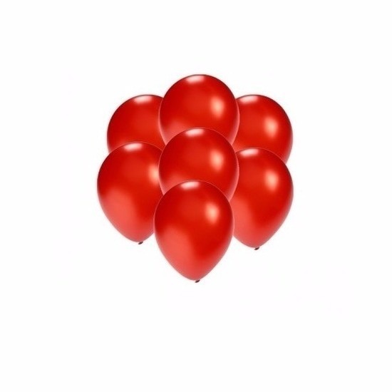 200x Mini ballonnen rood metallic -