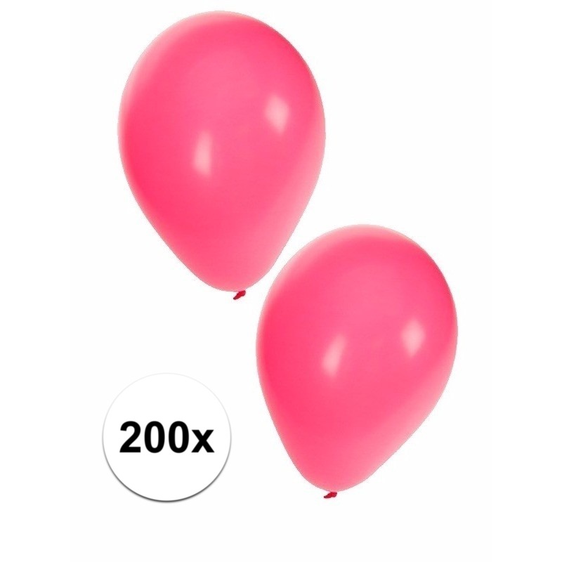 200x roze feest ballonnen -
