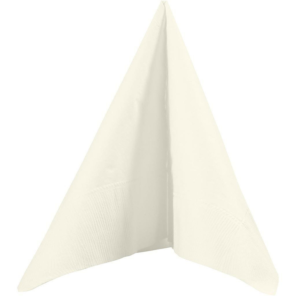 20x Creme witte servetten van papier 33 x 33 cm -