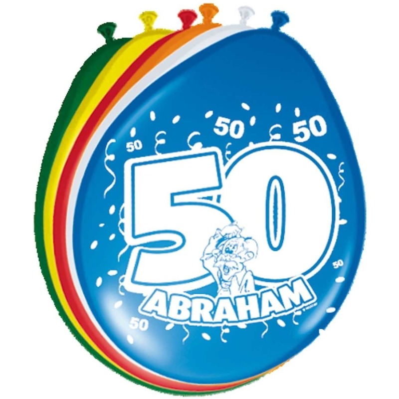 24x stuks Leeftijd ballonnen versiering 50 jaar Abraham