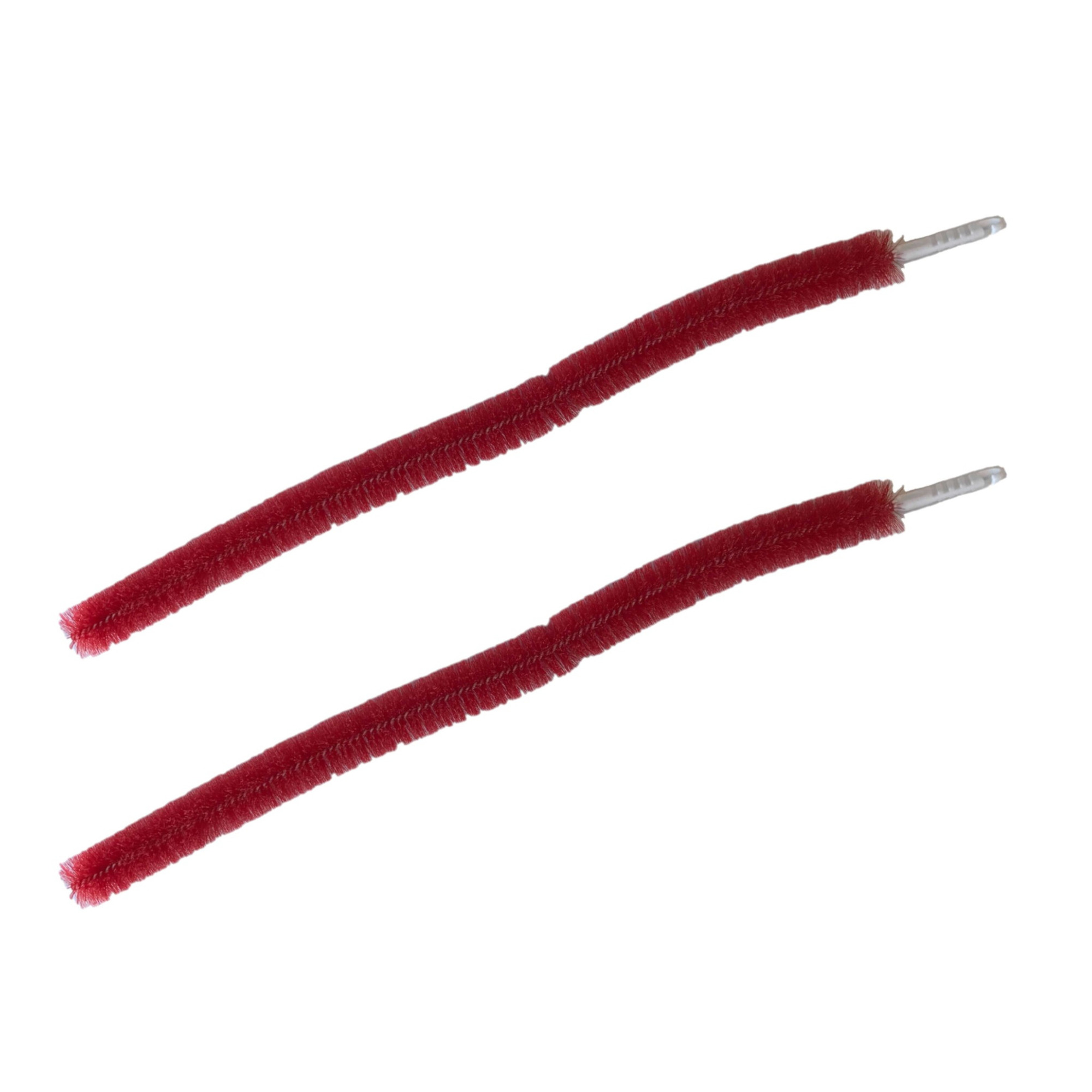 2x stuks kunststof radiatorborstels/verwarmingsborstels rood 92 cm - Schoonmaakborstel/rager verwarming