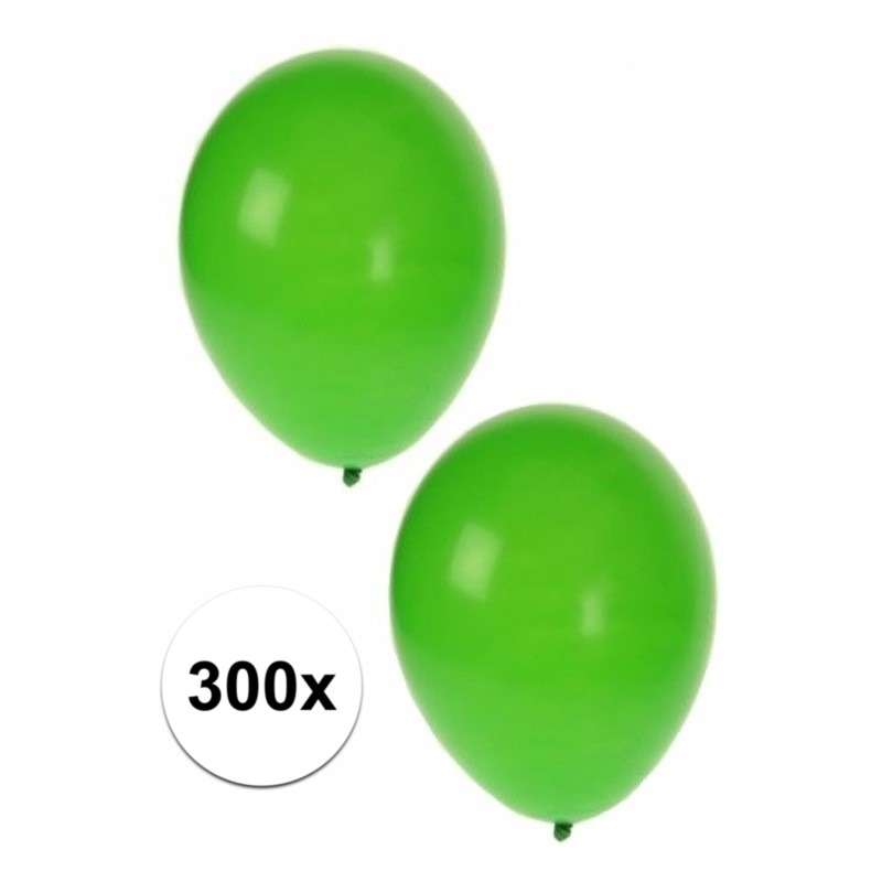 300x Groene feest ballonnen