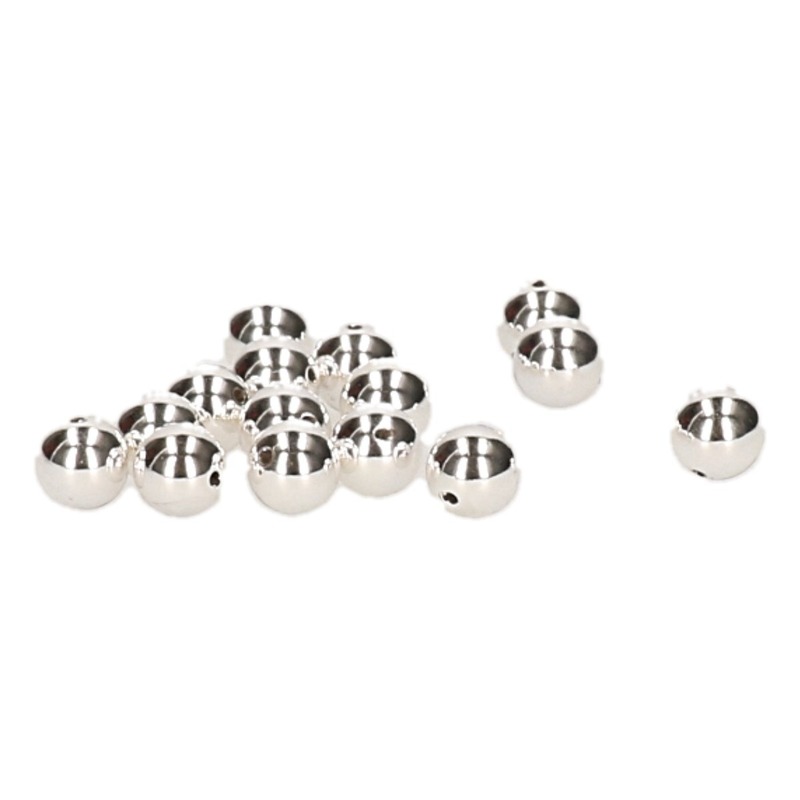 30x Stuks zilveren sieraden maken kralen van 8 mm - Knutselen/Hobby artikelen