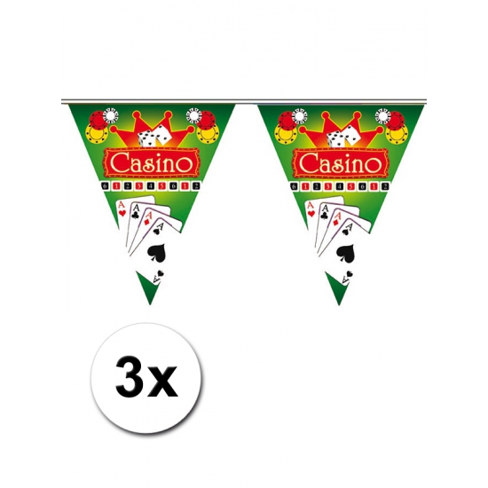 3x Hollywood thema vlaggenlijn Casino