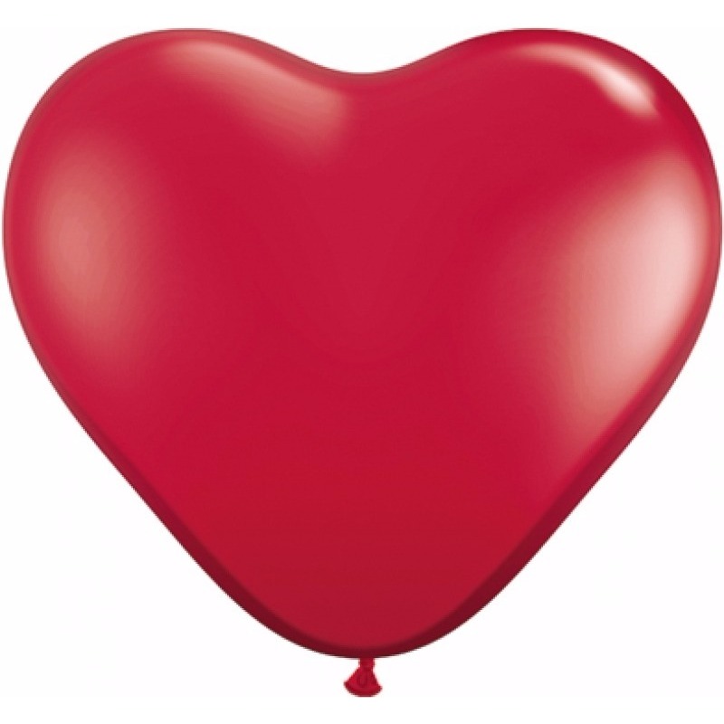 40x Hart ballonnen rood
