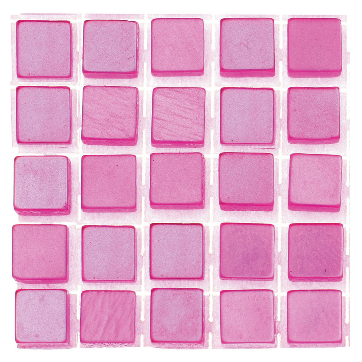 595x stuks mozaieken maken steentjes/tegels kleur roze 5 x 5 x 2 mm -