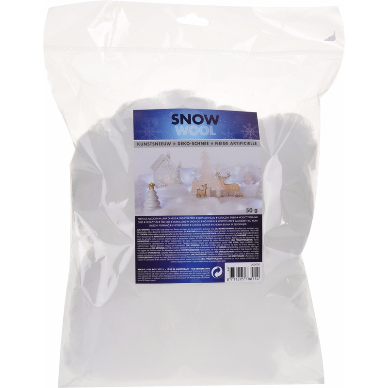 6x zakjes grote nep sneeuwvlokken 50 gram - winter landschap versieringen