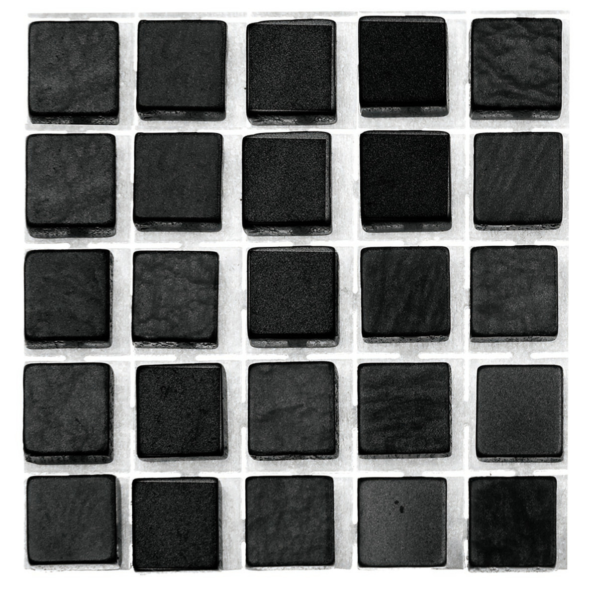 714x stuks mozaieken maken steentjes/tegels kleur zwart 5 x 5 x 2 mm -