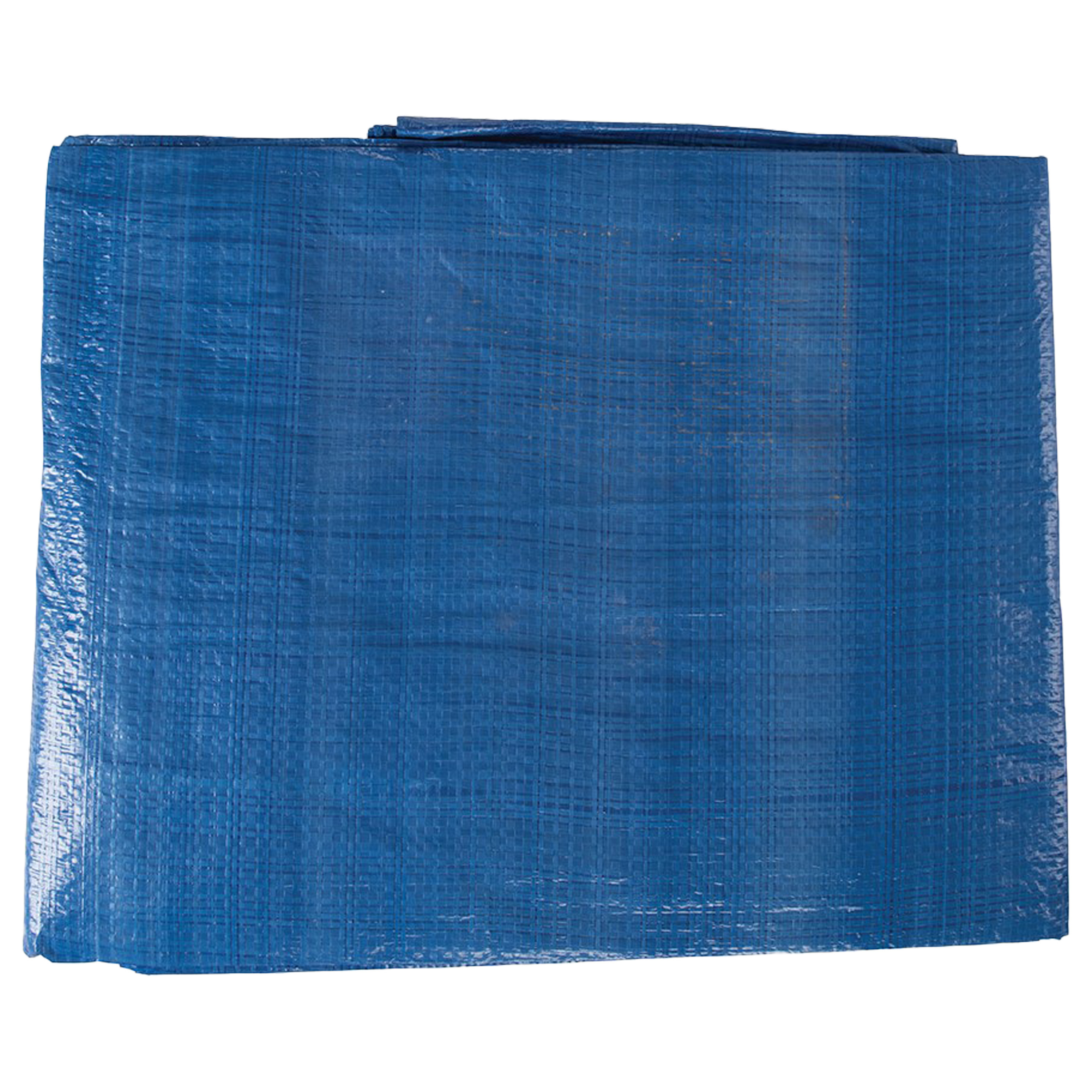 Afdekzeil/dekzeil - blauw - waterdicht - 65 gr/m2 - 180 x 240 cm -