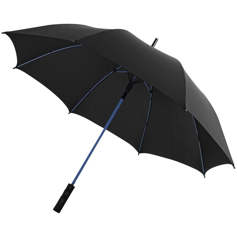 Automatische storm paraplu zwart/blauw 58 cm
