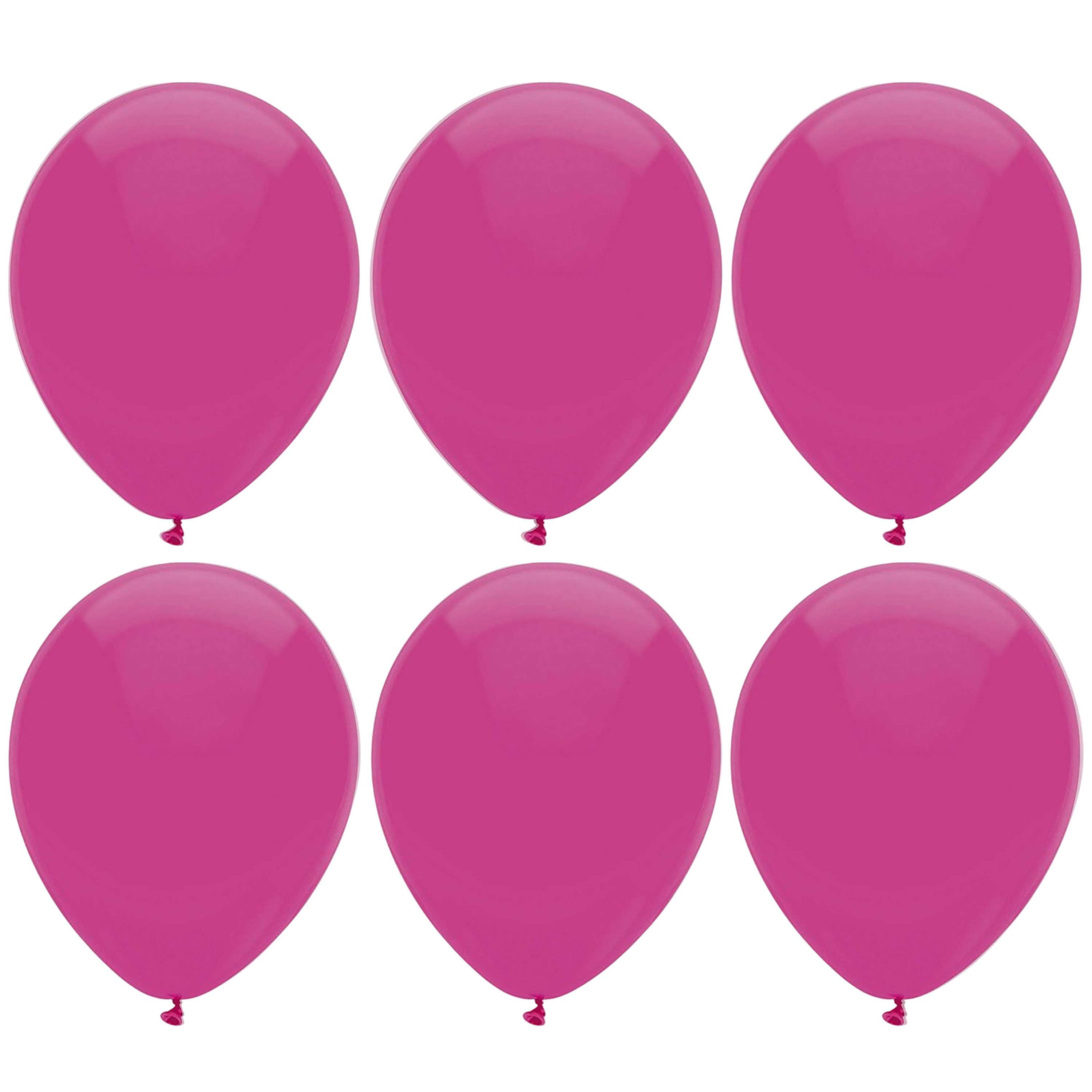 Ballonnen verjaardag/thema feest - 200x stuks - donkerroze - 29 cm -