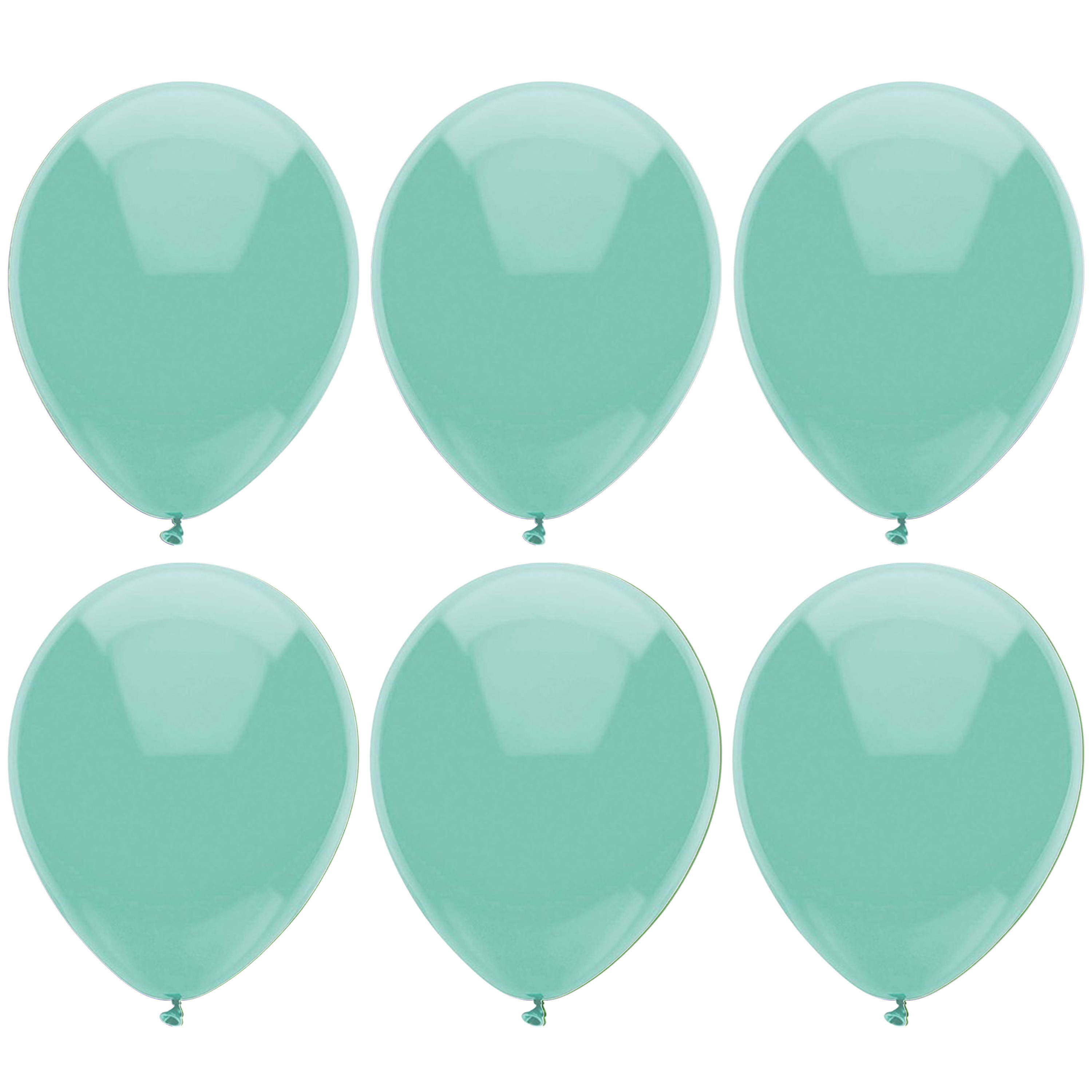 Ballonnen verjaardag/thema feest - 200x stuks - mintgroen - 29 cm -