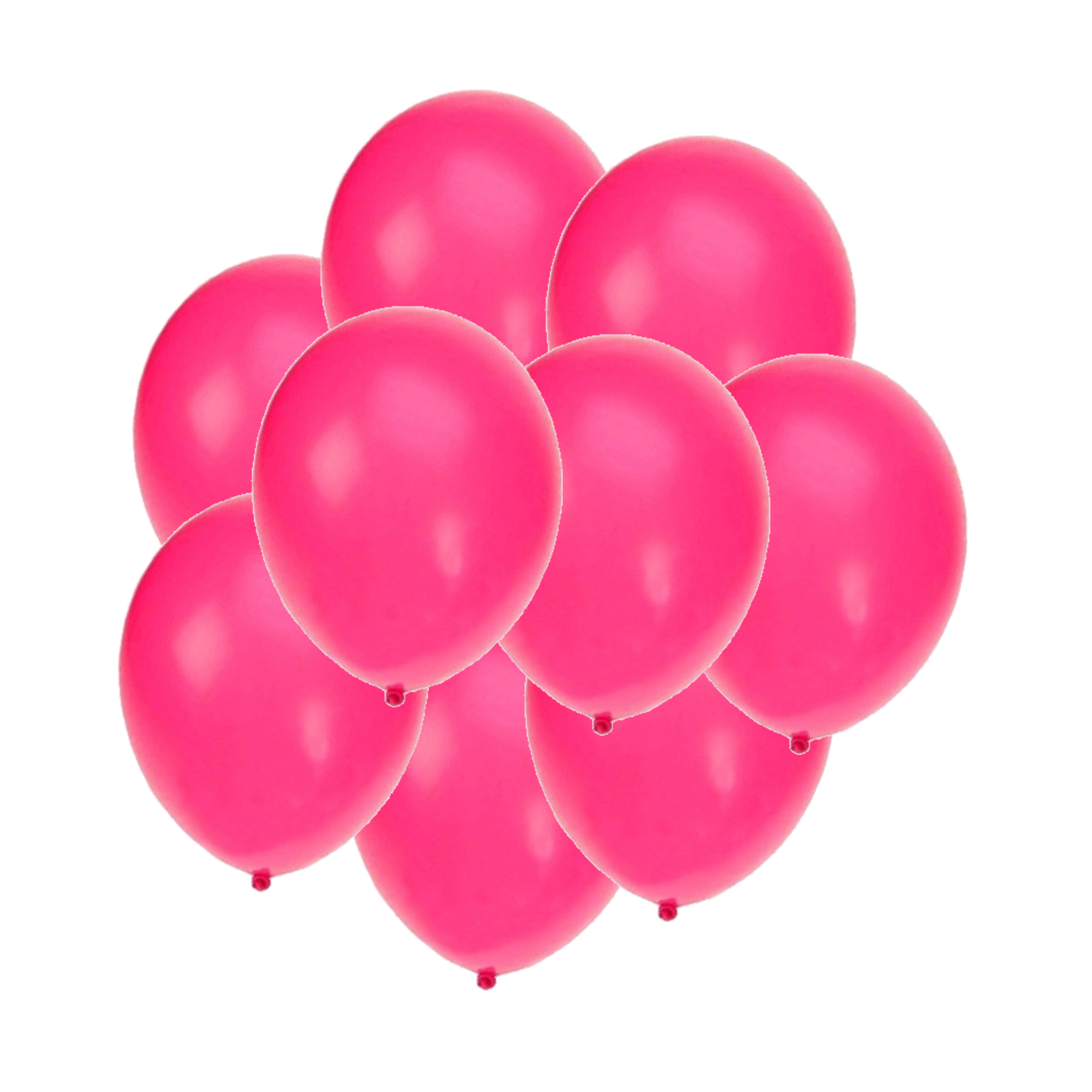 Bellatio decorations - Ballonnen knalroze/felroze 150x stuks rond 27 cm -