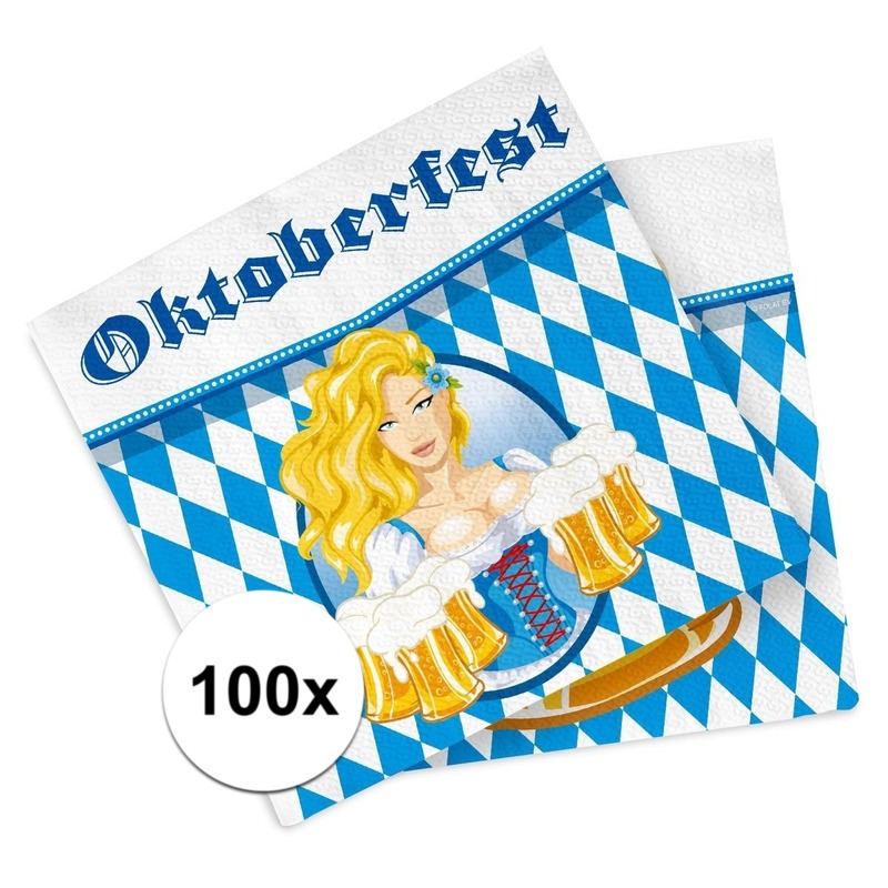 Bierfeest / Oktoberfest servetten 100 stuks -