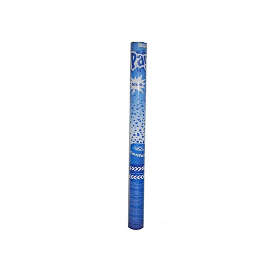 Blauwe confetti kanon 60 cm
