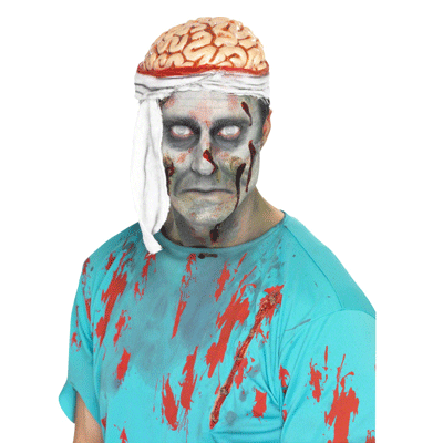Bloederige hersenen horror zombie hoedje -