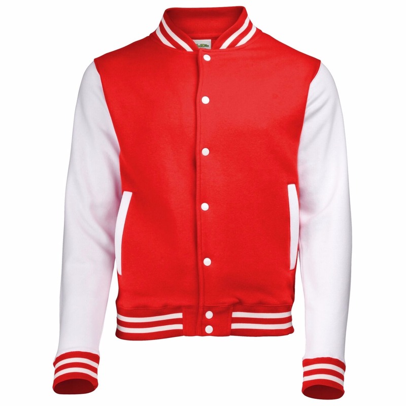 College jacket/vest rood/wit voor heren M -
