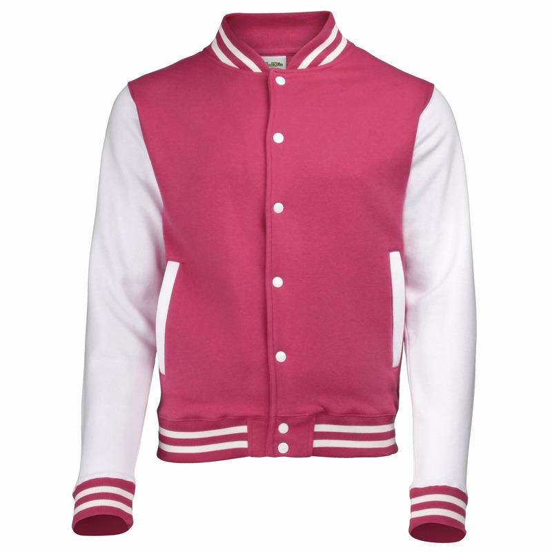 College jacket/vest roze/wit voor heren M -
