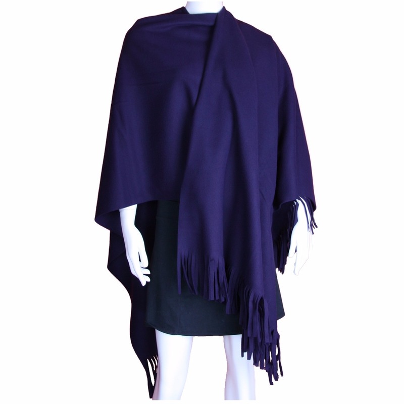 Dames mantel / cape poncho paars One size -