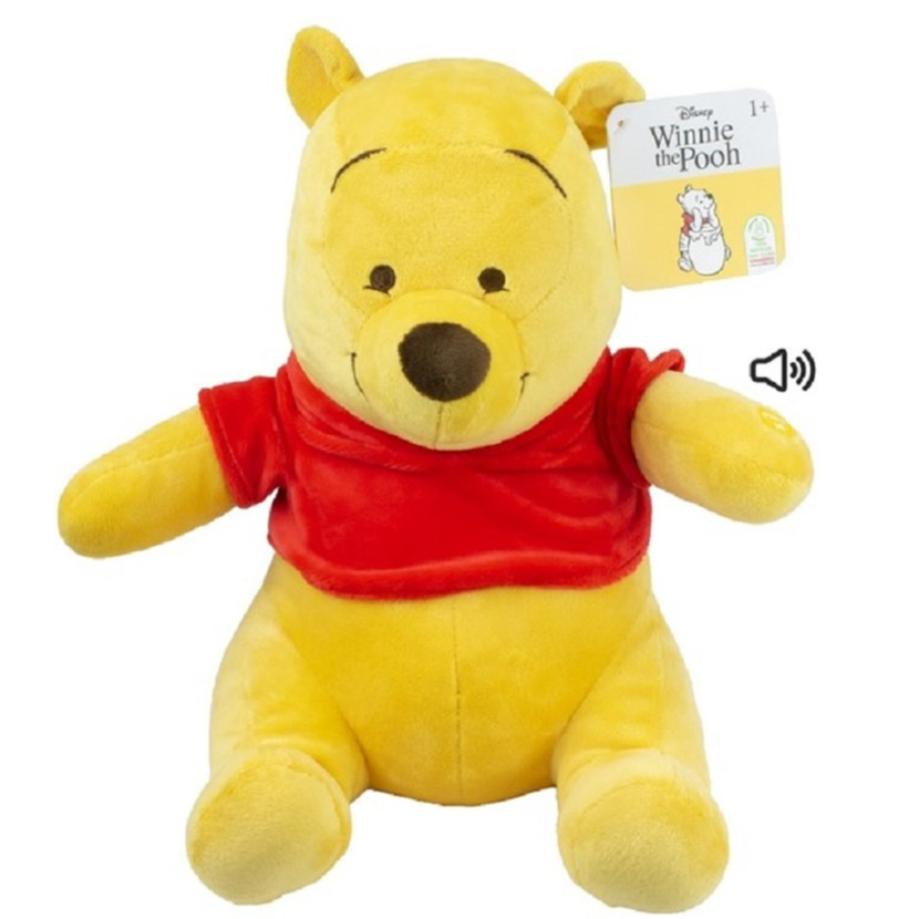 Disney pluche knuffel Pooh uit Winnie de Pooh - stof - 30 cm - Bekende cartoon figuren -