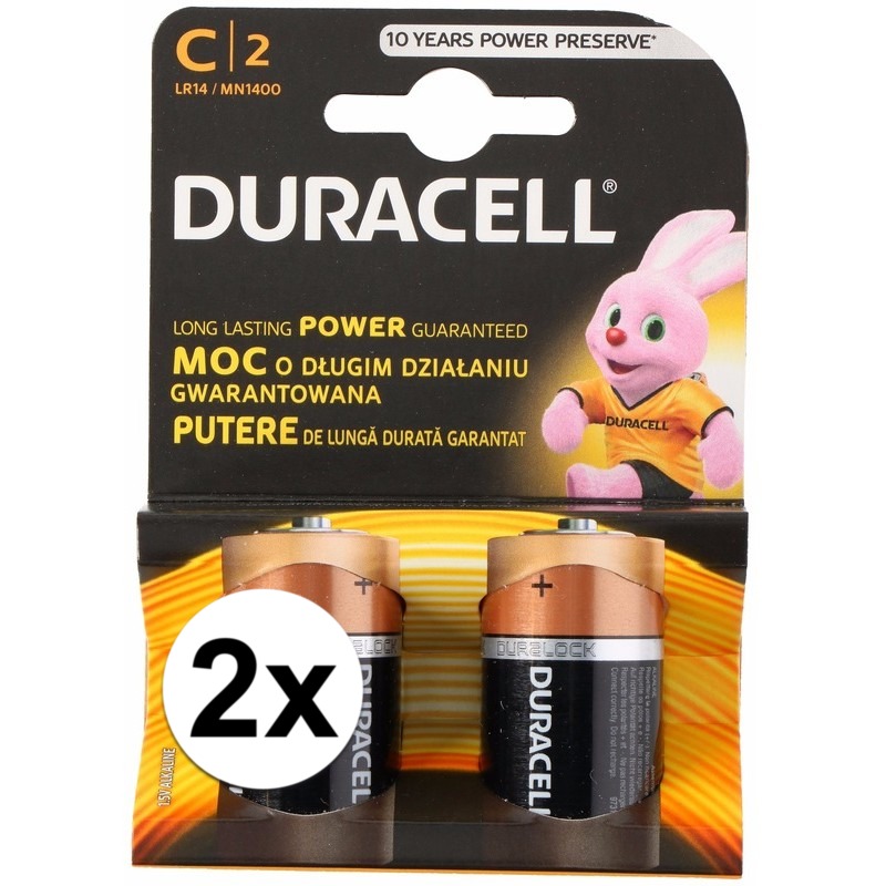 Duracell batterijen CR/LR14 4 stuks