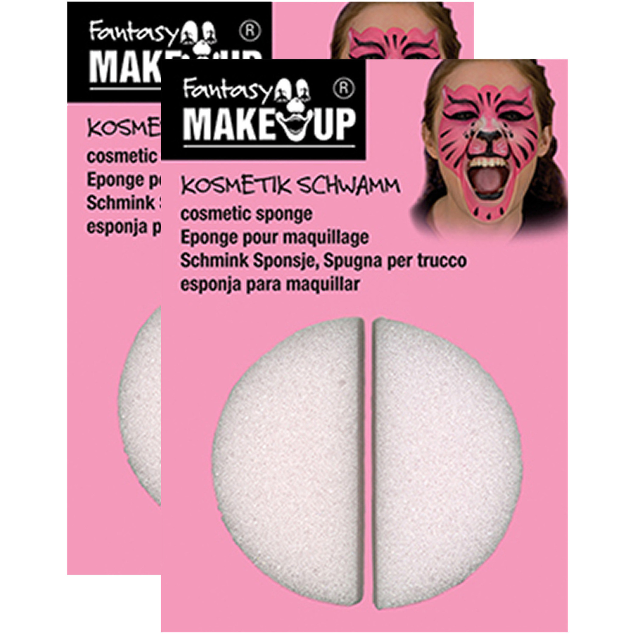 Fantasy Make-up Schmink sponsjes - 4x - rond -