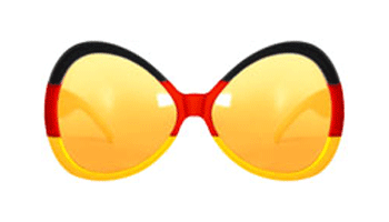 Duitse supportersbril voor volwassenen - Verkleedattribuut