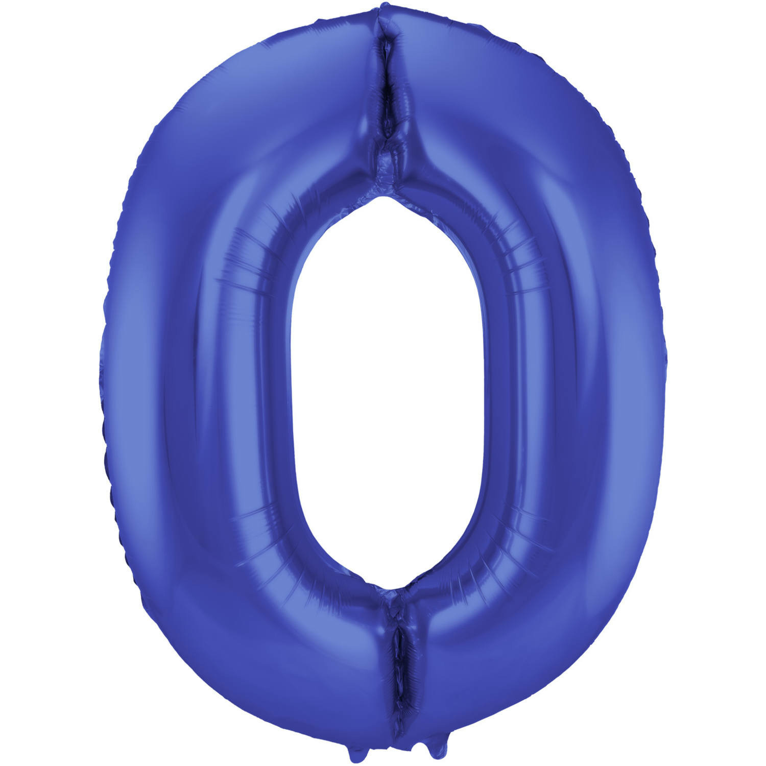 Folie ballon van cijfer 0 in het blauw 86 cm -