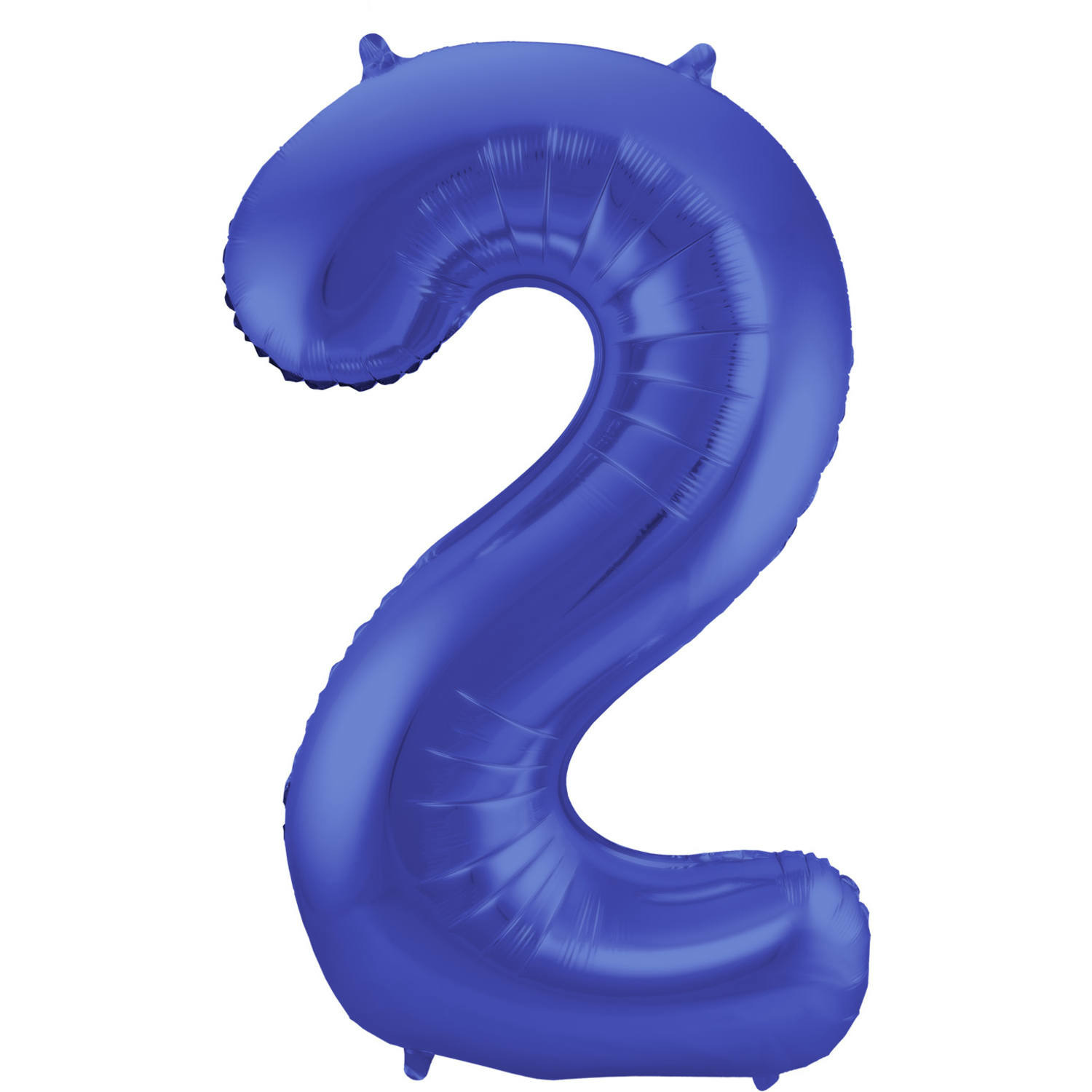 Folie ballon van cijfer 2 in het blauw 86 cm -