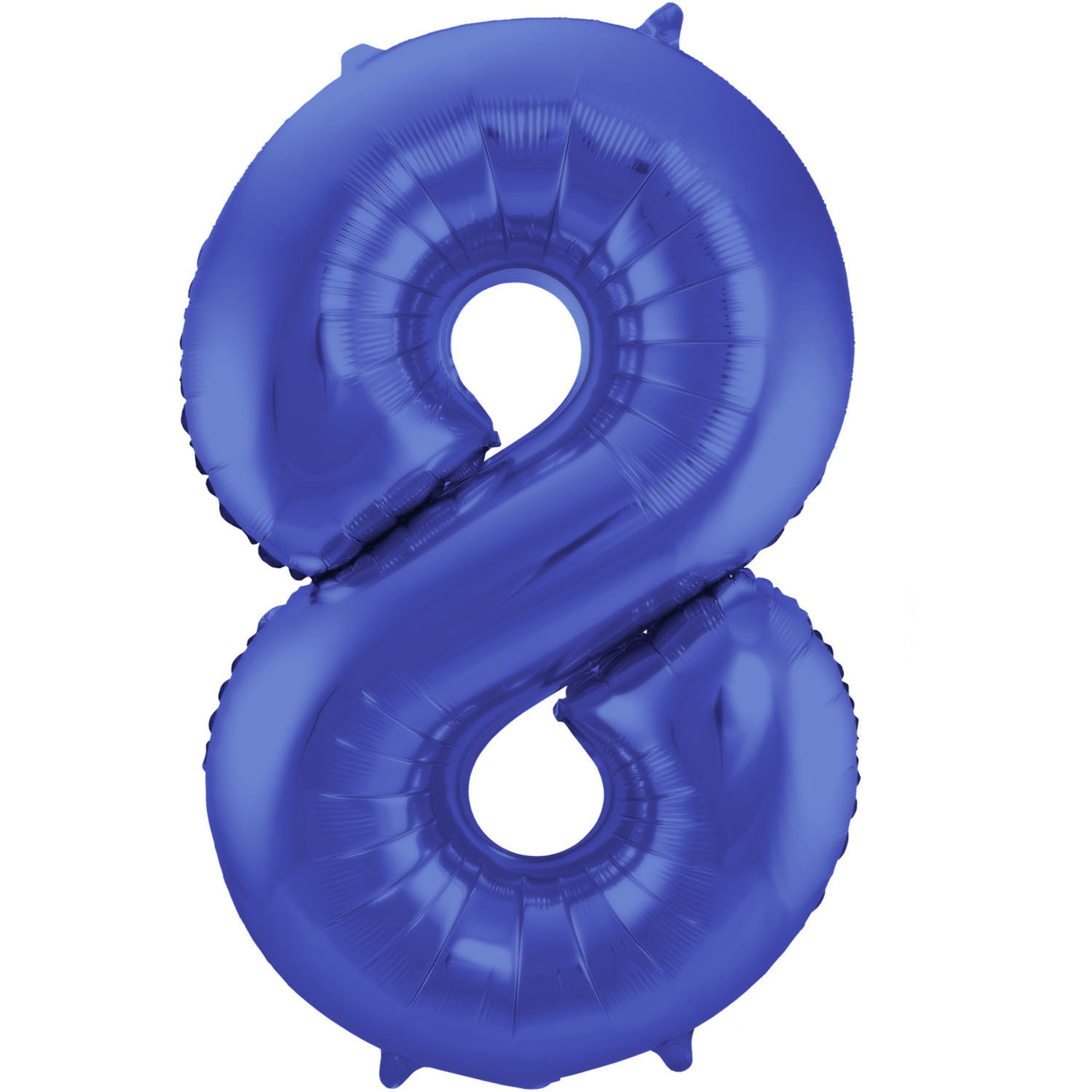 Folie ballon van cijfer 8 in het blauw 86 cm -