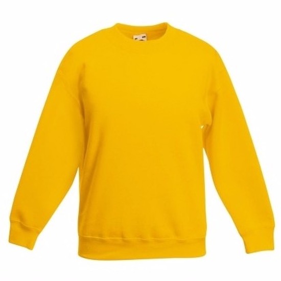 Geel katoenen sweater zonder capuchon voor jongens