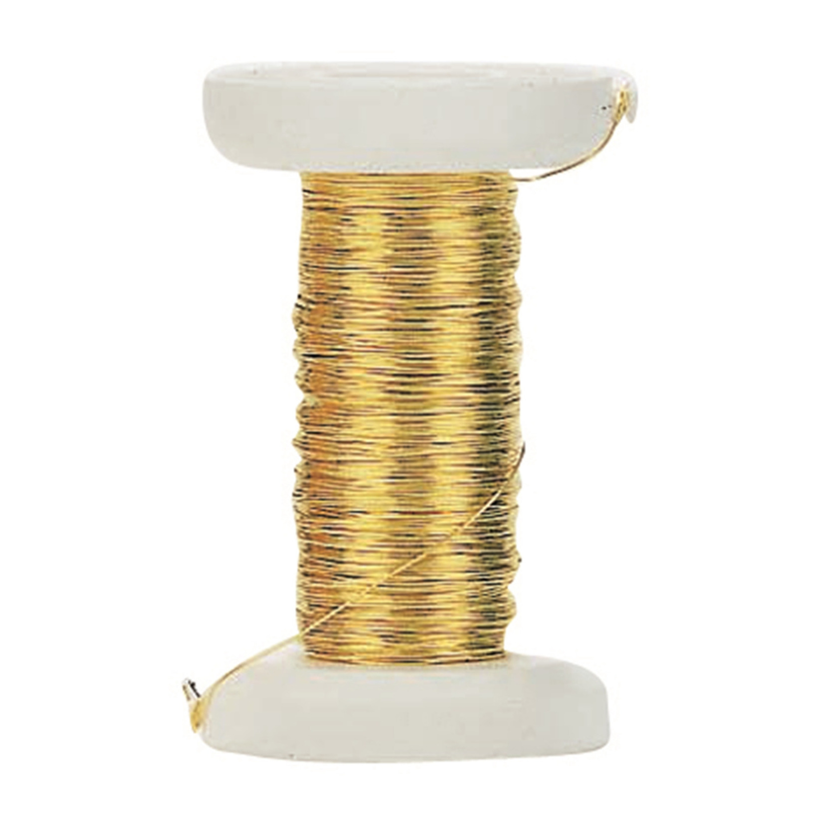 Goud metallic bind draad/koord van 0,4 mm dikte 40 meter -