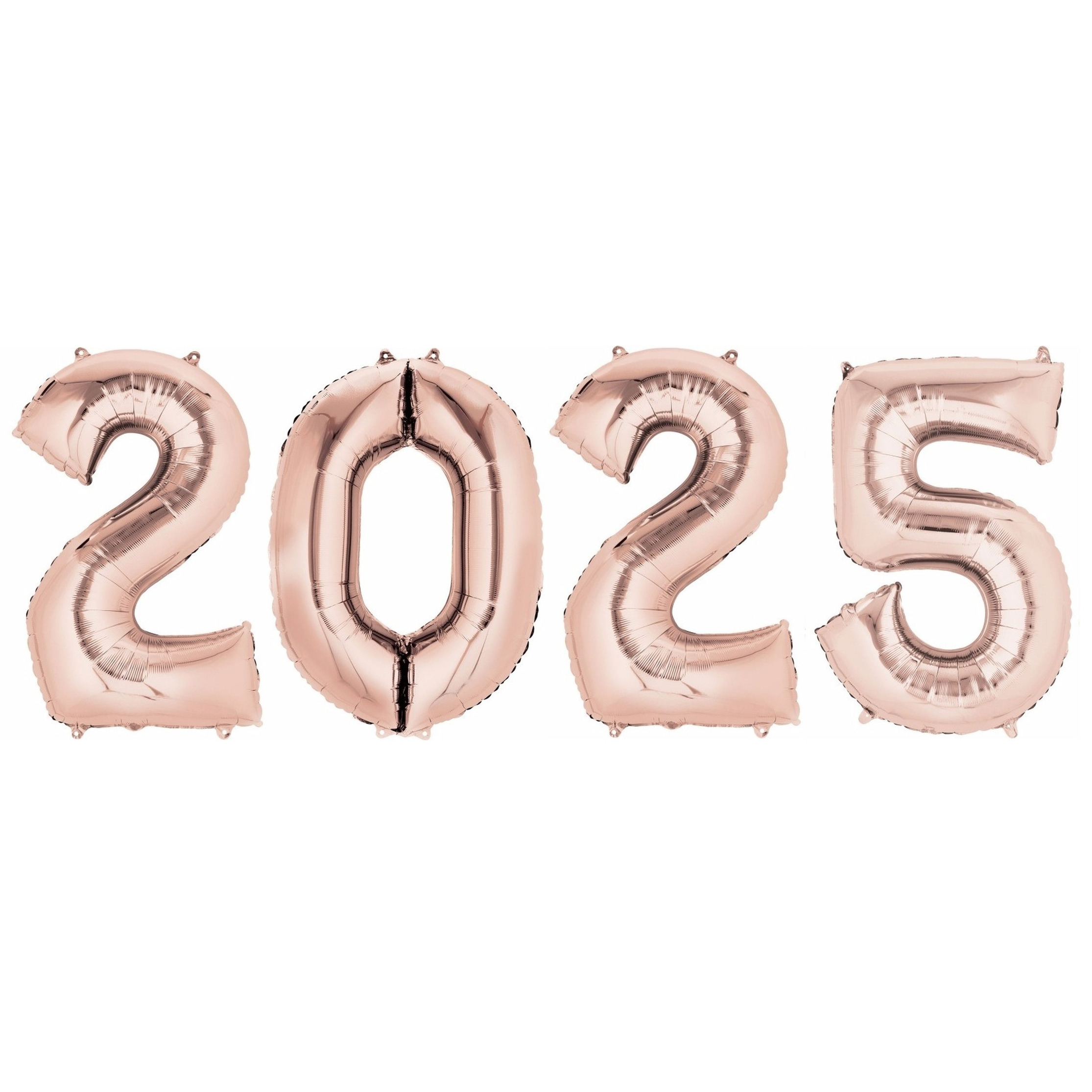 Helium/folie Ballonnen - 2025 - rose goud - 88 cm -