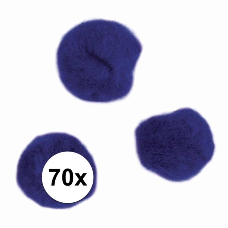 Hobby pompons 7 mm donkerblauw -
