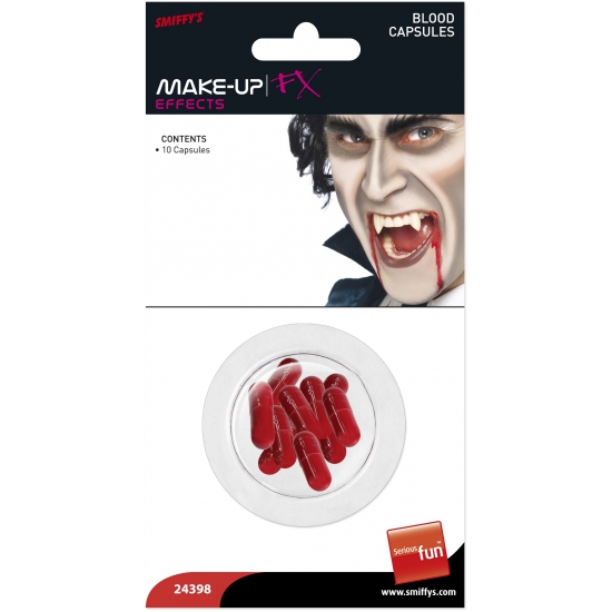 Set van 20x horror bloed capsules - Nepbloed voor Halloween - verkleed accessoires