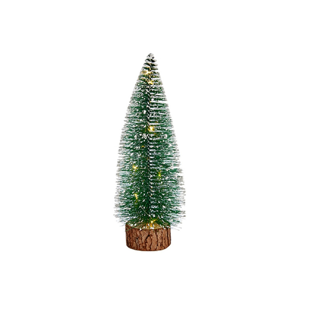 Kleine/mini kerstboompje van 25 cm met witte LED lichtjes bestellen? | Shoppartners.nl