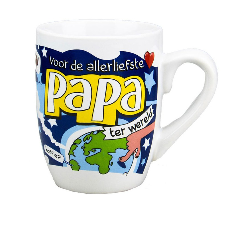 Koffiemok/theebeker voor de allerliefste papa ter wereld verjaardag/Vaderdag 300 ml