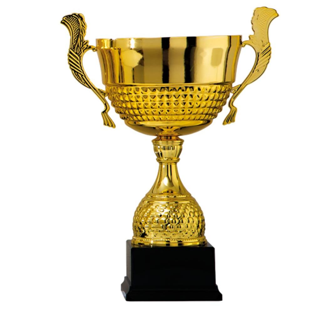 Luxe trofee/bokaal - goud - oren - metaal - 36 x 18 cm - sportprijs -