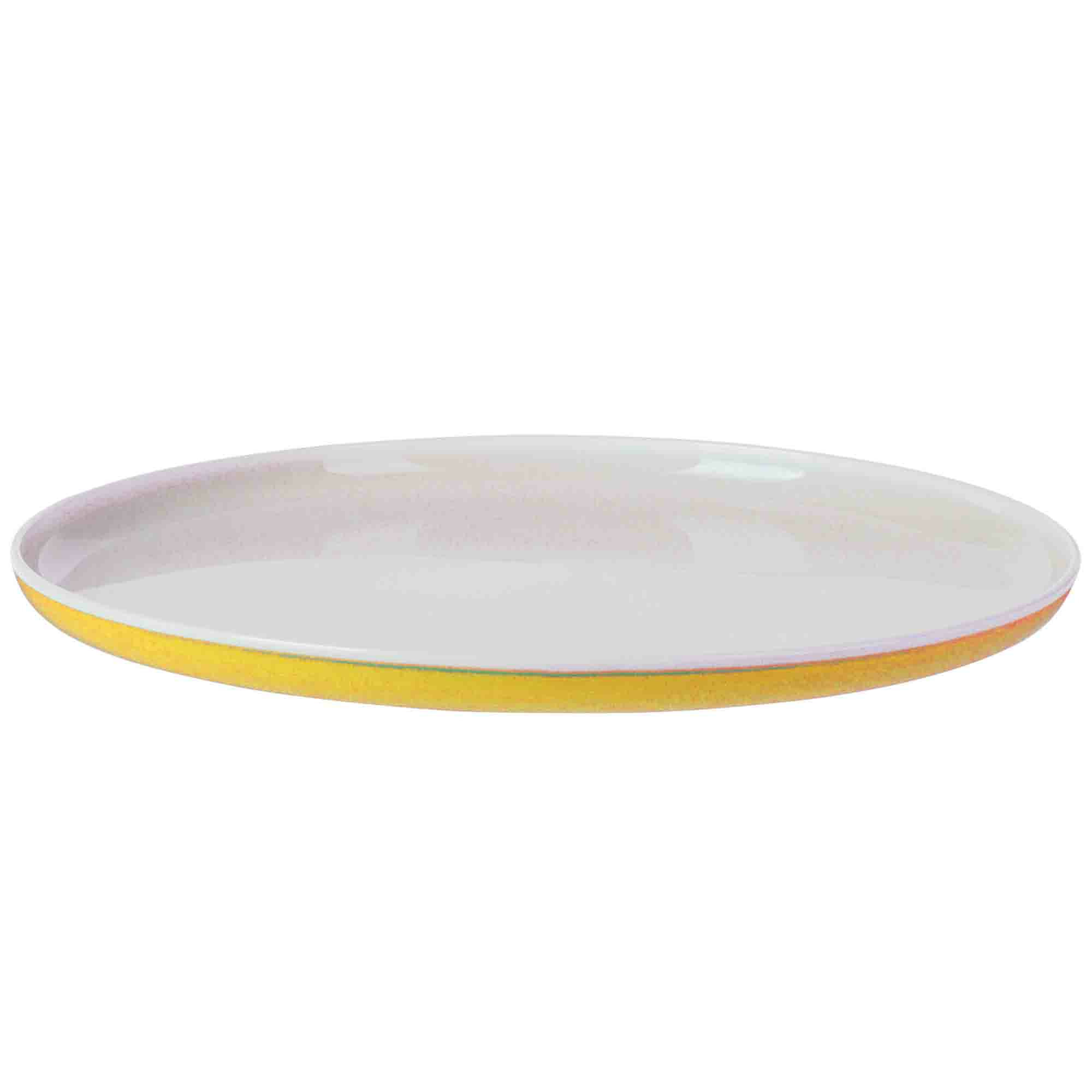 Onbreekbaar ontbijt/diner bord - geel - kunststof - 25 cm -