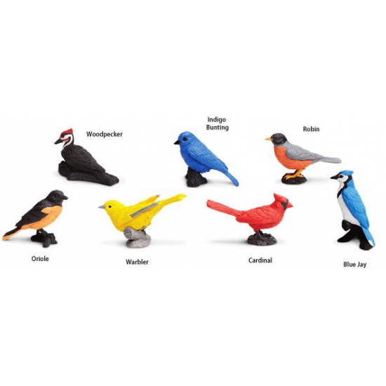 Plastic speelgoed figuren vogels 7 stuks -