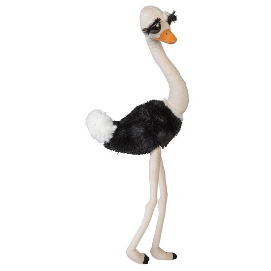 Pluche dierenknuffel struisvogel 65 cm -
