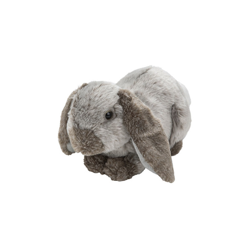 Pluche hangoor konijn grijs knuffel van 28 cm -